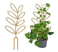 Petit Treillis pour Plantes en Pot D'intérieur, Treillis en Métal en Forme de Feuille Blanche pour Plantes Grimpantes, Cadre de Support de Fleurs, Treillis Décoratif pour Plantes Grimpantes,(Or)