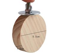 Petit tremplin rond en bois pour oiseaux, perroquets, plateforme, support pour petits animaux, hamster, poignée pratique