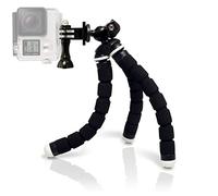 Petit Trépied Portable Gopro Octopus 2-en-1 Flexible micros2u [Structure Métallique Complète 2019 Améliorée]. Compatible avec Gopro Hero, Session, Caméras Compactes Et Autres Caméras d'action