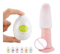 Petit œuf de masturbation en silicone, 6,8x5cm, entraînement de la stamina masculine, stimulateur