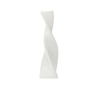 Petit vase à bourgeons en céramique à tige unique pour décoration d'intérieur moderne pour centres de table, vase torsadé de style minimaliste, centre de table floral pour mariage et bureau (blanc)