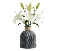 Petit vase à fleurs moderne texturé pour tablette de café | Vase décoratif pour salon, table basse de mariage, étagère, bureau, maison, pendaison de crémaillère