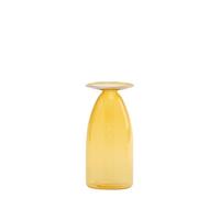 Petit Vase Artisanal Collection Un Fiore en Verre Borosilicate soufflé à la Main, capacité 22 oloris Jaune Or, Design élégant à Bord évasé