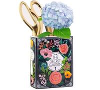 Petit vase décoratif en forme de livre Mystery of Growth - Vase à fleurs pour livres - Décoration de bibliothèque pour arrangements floraux - Vase en céramique pour la décoration de la maison - Jolie