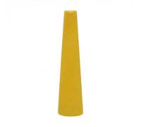 Petit vase en céramique conique à tige unique pour décoration d'intérieur, centre de table floral pour mariage et bureau (jaune)