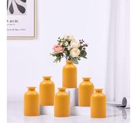 Petit vase jaune moderne en céramique bohème pour fleurs séchées, décoration de la maison, centre de table, mini vase à fleurs, pour mariage, maison