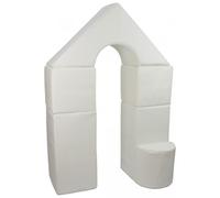 My Velinda – Blocs en mousse – Petit Château – Lot de 6 – pour crèches écoles maternelles – Blanc