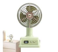 Petit ventilateur de bureau - 100 vitesses rechargeable par USB, ventilateur intelligent à affichage numérique en continu, circulateur oscillant personnel silencieux, appareil de table électrique