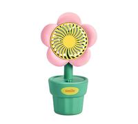 Petit ventilateur de bureau a chargement USB pour pot de fleurs, style rural, ideal pour les etudiants, les dortoirs ou les bureaux