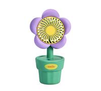 Petit ventilateur de bureau a chargement USB pour pot de fleurs, style rural, ideal pour les etudiants, les dortoirs ou les bureaux