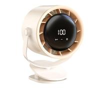 Petit ventilateur de bureau avec rotation à 360 degrés, faible bruit, convient pour poussettes, bureau, maison, voyage et table d'activités de plein air