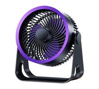 Petit ventilateur de bureau, rechargeable par USB, équipement silencieux à suspendre au mur avec inclinaison à 360 degrés pour salon, chambre à coucher, dortoir, camping, plage, salle d'étude