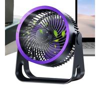 Petit ventilateur de bureau - Ventilateur de charge USB pour bureau | Équipement d'été silencieux à suspendre au mur avec 3 vitesses pour dortoir, salon, salle d'étude, chambre à coucher, camping