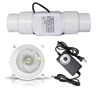 Petit Ventilateur De Conduit De 2 Pouces Avec Adaptateur De Tuyau En PVC 18W 12V 32 Cfm Ventilateur D'extraction De Ventilation En Ligne For Booster Sous-sol Grenier Cuisine ( Color : Adjustable Speed