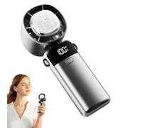 Petit Ventilateur de Poche,Ventilateur Portable de Rafraîchissement Compact Léger pour Voyage | Gadgets Cool 100 Vitesses Fonctionnant sur Batterie, Rafraîchisseur d'Air Pliant Silencieux pour Voyages