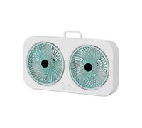 Petit ventilateur de table calme, réfrigérateur personnel à double tête : chambre à coucher pour la plage, gymnastique, peut suspendre des exigences de refroidissement rechargeables.