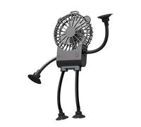 Petit Ventilateur de Table pour Bureau - Brasseur d'Air en Forme de Robot Silhouette à Trois Vitesses avec Ventouse - Ventilo personnel,pour Bureau Voyage Chambre à Coucher Camping Travail Chevet et M