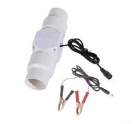 Petit ventilateur d'échappement haute puissance 10 W 12 V CC | Ventilateur de ventilation en ligne silencieux pour cale marine, cuisine, salle de bain, blanc (25 mm)