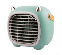 Petit ventilateur électrique silencieux alimenté par USB pour une utilisation de bureau, tête réglable pour diriger le flux d'air, compact et économe en énergie pour le bureau ou la maison (vert)