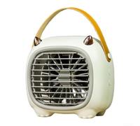 Petit ventilateur électrique silencieux alimenté par USB pour une utilisation de bureau, tête réglable pour diriger le flux d'air, compact et économe en énergie pour le bureau ou la maison (blanc)