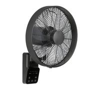 Petit Ventilateur mural avec Télécommande Airos Éco Design Noir 5 Vitesses Timer