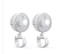 Petit Ventilateur Portable à Clipser, Mini Ventilateur, 3 Vitesses, Ventilateur USB réglable à 360 ° pour Poussette, Bureau, Maison, Ventilateur à Batterie Rechargeable, Fort Flux d'air (Couleur :