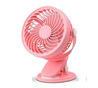 Petit Ventilateur Portable à Clipser, Mini Ventilateur de Bureau, 3 Vitesses, Ventilateur USB réglable à 360 ° pour Poussette, Bureau, Tente, école, Ventilateur de Refroidissement à Fort Flux