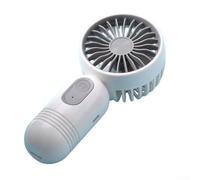 Petit ventilateur portable alimenté par USB avec réglage du vent à 3 vitesses, mini ventilateur portable compact pour bureau, maison, étude et voyage, charge de type C (blanc)