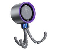 Petit ventilateur portable avec clip flexible en forme de pieuvre, 100 vitesses réglables, texture pour poussettes, camping, ventilateur de bureau USB avec affichage numérique