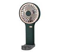 Petit Ventilateur Portable, Mini Ventilateur Portable, Petit Ventilateur de Bureau USB Personnel, 3 Vitesses pour l'extérieur, la Chambre, Le Bureau, la Maison, la Salle de Classe - Vert Fort Flux