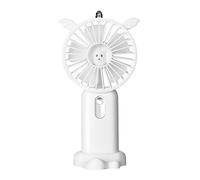 Petit ventilateur portable rechargeable par USB avec grille amovible et lavable et support pour téléphone (9,8 x 18,5 x 6,6 cm) pour la maison, le
