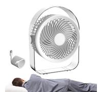 Petit ventilateur pour bureau, refroidisseur silencieux rechargeable à 5 vitesses avec lumière | Ventilateur de bureau personnel inclinable réglable à 360 degrés, pour la maison, la cuisine, la chambr
