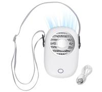 Petit ventilateur tour de cou | Avec cordon rechargeable - Ventilateur portable, mains rechargeables par USB, charge rapide, 3 vitesses réglables, pour intérieur et extérieur