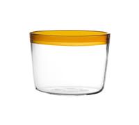 Petit verre à eau en verre borosilicate ambre, à motifs - Pomax, Tarifa - Ø8x6 cm