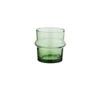 Petit verre à eau en verre recyclé vert, soufflé à la main, uni, compatible lave-vaisselle - Madam Stoltz, Beldi - Ø6x6 cm