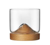 Petit verre à vin avec en bois | Verre à liqueur élégant avec en bois au design moderne pour thé et café
