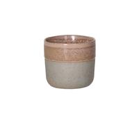 Petit verre en grès rose, uni, intérieur émaillé - Pomax, Spiro - Ø7xH6 cm