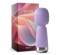 Petit vibromasseur par Oliver James - Wand masseur clitoridien en silicone rechargeable avec 5 vitesses et 5 modes, sex toy discret pour femme, 12,4 cm נ4,3 cm (Lilas Pastel)