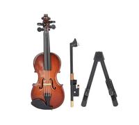 Petit violon classique en bois avec cordes réalistes et chevilles d'accordage adaptées aux amateurs de musique Répliques de violon en bois réaliste
