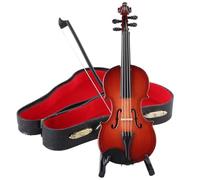 Petit violon miniature en tilleul de 3 pouces avec étui en cuir et support, instrument de musique pour enfants, cadeaux pour enseignants, accessoire maison poupée, JOUETS ET JEUX.