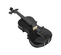 Petit violon noir 1/8 avec étui, archet et chiffon de nettoyage, instrument à cordes acoustique pour débutants