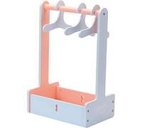 PETITCOLLIN - Penderie Poupée - Rangement de vêtement pour poupée - Accessoires Poupée - Mobilier en Bois Blanc - A monter soi-même - Dimensions : 42.8 x 21 x 5.6 cm - dès 3 ans