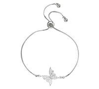 Petite 8 Phrases Perlé Bijoux Tempérament De La Minorité Conception Réglable Bijoux Nouveau Délicat Zircon Bracelet Charme Dame Bracelet Largeur Breloques Précieuses Empilable (Silver, One Size)