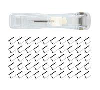 Petite agrafeuse | Distributeur de bureau de clips à pression pour classeurs | Agrafeuse rechargeable, pour bureau, école, voyage, maison, bibliothèque, affaires, dortoir universitaire