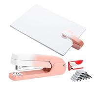 Petite agrafeuse manuelle avec agrafes, agrafeuse de bureau pour salle de classe, bureau, agrafeuse de bureau compacte avec 20 feuilles d'agrafes standard (poudre dégradée)