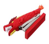 Petite Agrafeuse Mini Tête de Dragon Rouge en PVC et Acier Inoxydable | Décor de Bureau Mignon, Format Compact pour Petits Espaces, Usage Pratique pour Documents et Cahiers