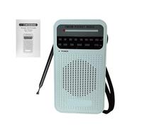 Petite AM FM Radio Portable | Shortwave Radio A Pile Survie | Puce De Traitement Numérique Professionnelle | Livré avec Prise Casque | Volume Fort | Fournitures d'urgence | Facile À Utiliser