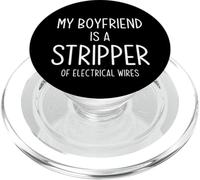 Petite Amie électricienne drôle, Mon Petit ami est Une Blague de Strip-teaseuse PopSockets PopGrip pour MagSafe