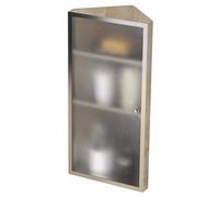 Petite Armoire de Rangement en Acier Inoxydable Meuble Cuisine Rangement Suspendus avec Porte Vitrée Armoire Metallique pour Cuisines, Salles de Bain, Balcons