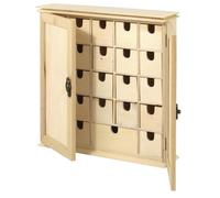 Petite armoire en bois FSC Mix Credit, 30,2x7,2x30,3cm, 24 tiroirs